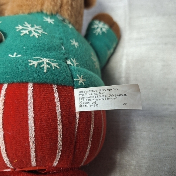 Avon Musical Shaking Reindeer Plush 1995 Christmas Holiday Battery Operated - Picture 8 of 15